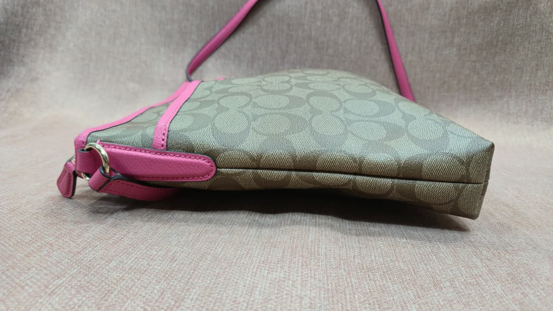 코치 시그니처 크로스백 브라운/핑크 상품이미지6