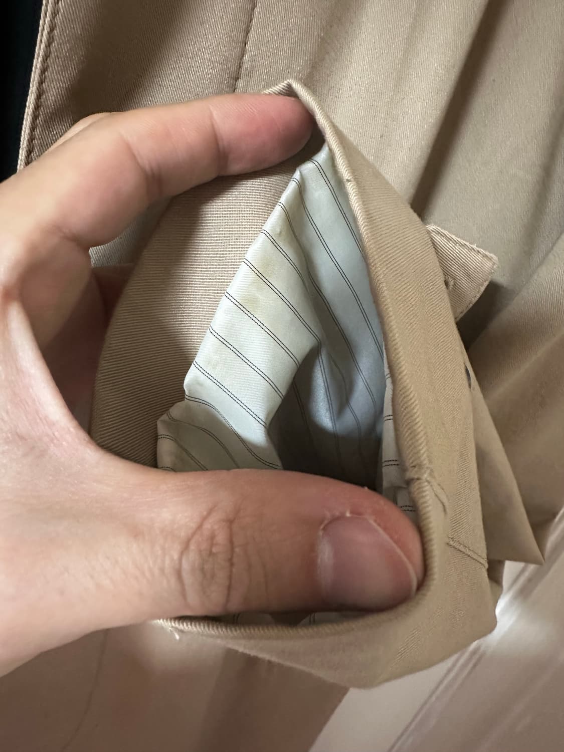 [46] 드러그옴므 싱글 트렌치 코트 베이지 상품이미지9