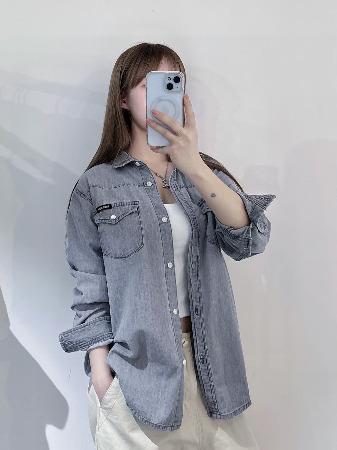 트루릴리젼 데님 셔츠 상품이미지2