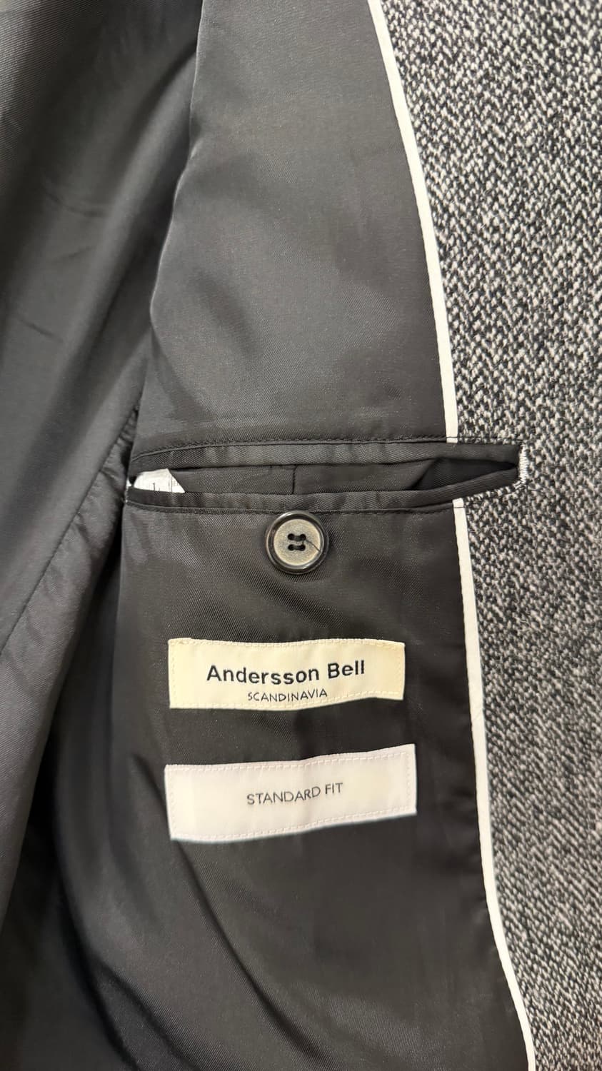 앤더슨벨 액셀슨 헤링본 울 싱글 남성 코트 L 기본템으로 활용도 좋아요 상품이미지7