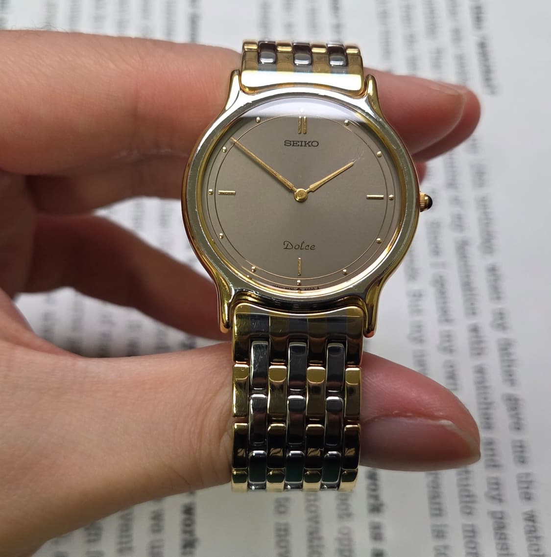 빈티지 세이코 돌체 순정 그레이다이얼 슬림쿼츠 브레이슬릿 ver. 상품이미지3