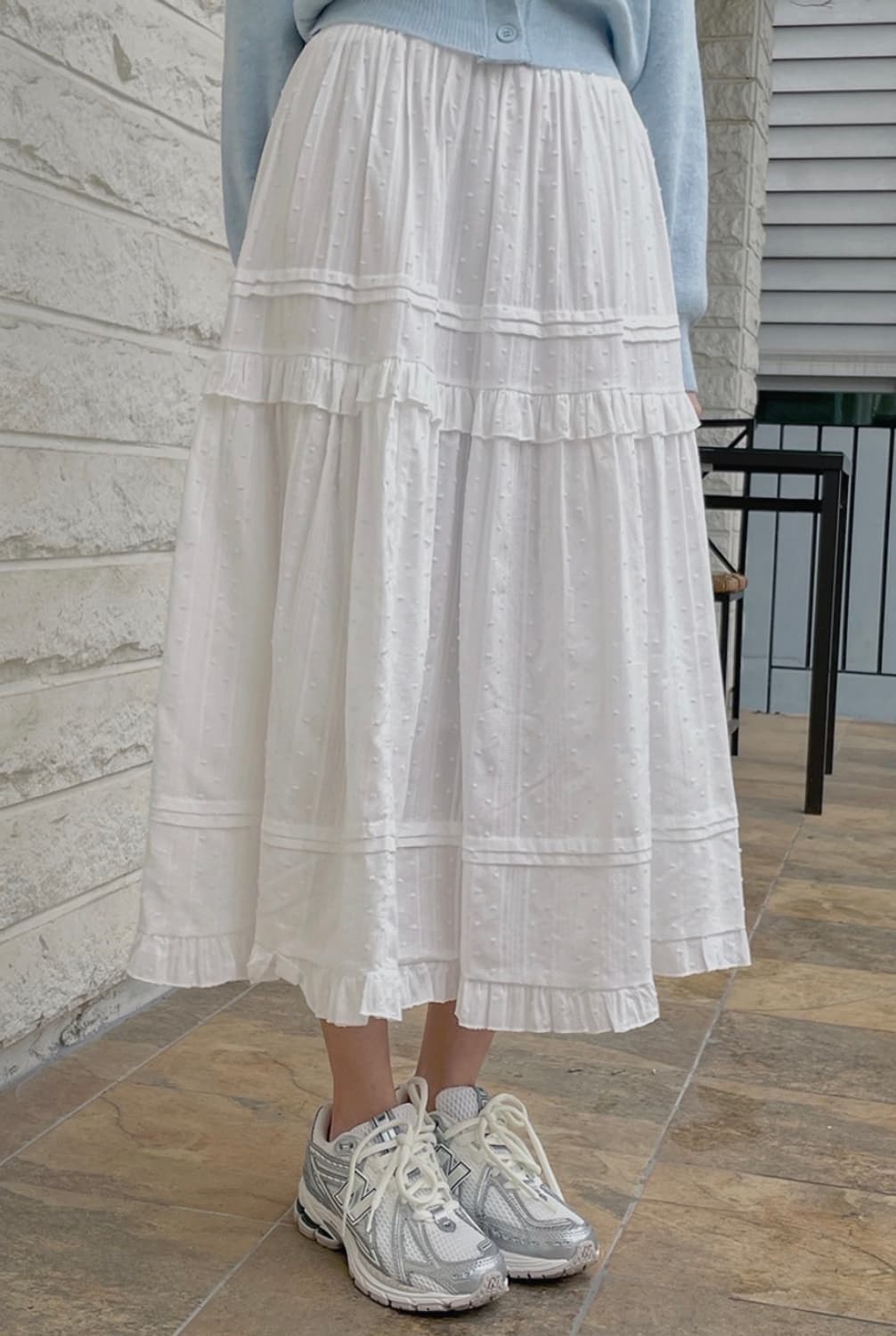 캉캉 프릴 롱스커트 상품이미지1