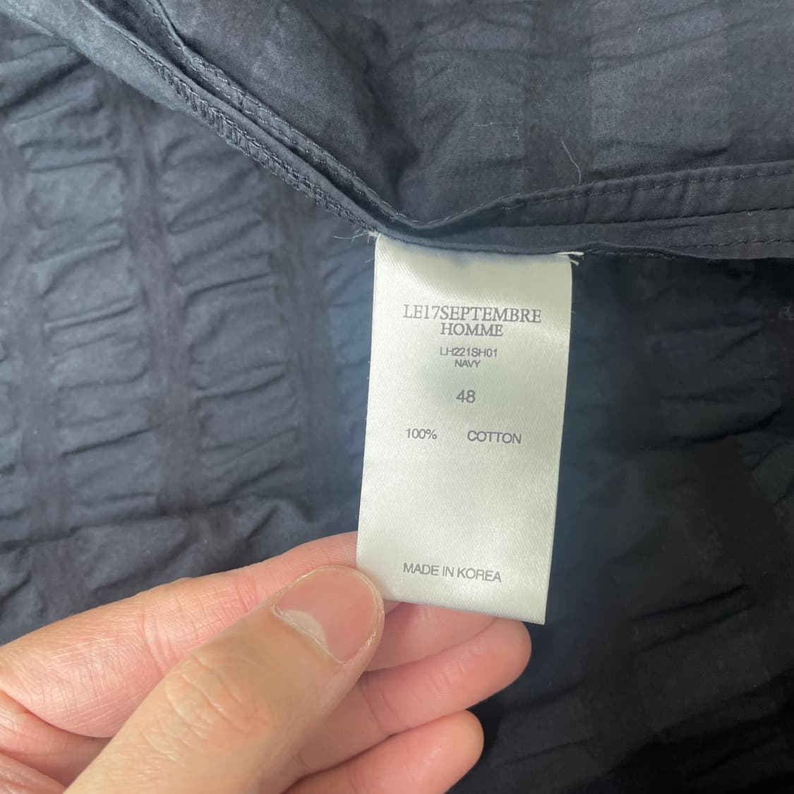 르셉템버 옴므 롱슬리브 셔츠 자켓 LH221SH01 (사이즈 48) 상품이미지7