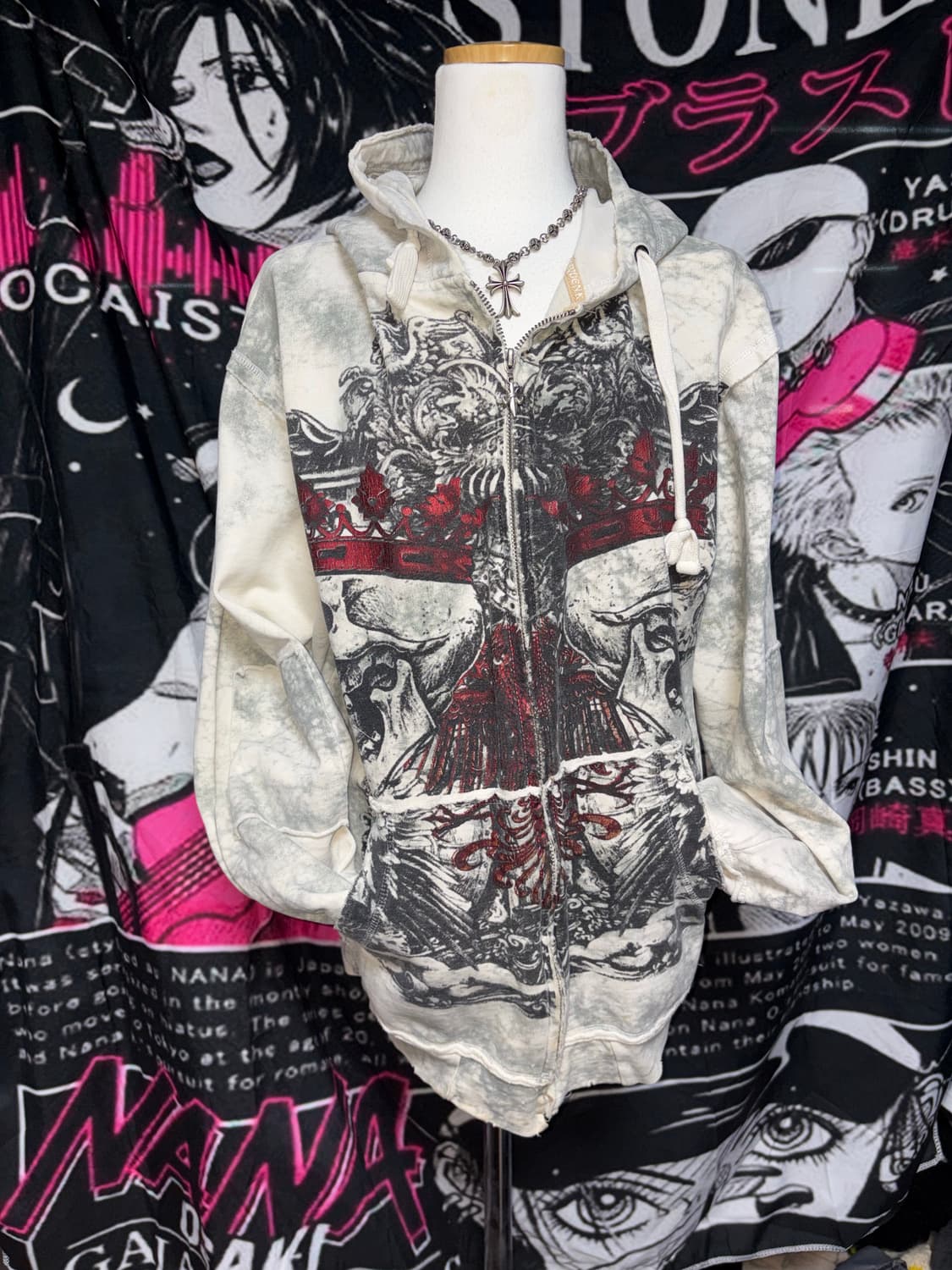 일본 빈티지 펑크 고딕 후드집업 상품이미지1