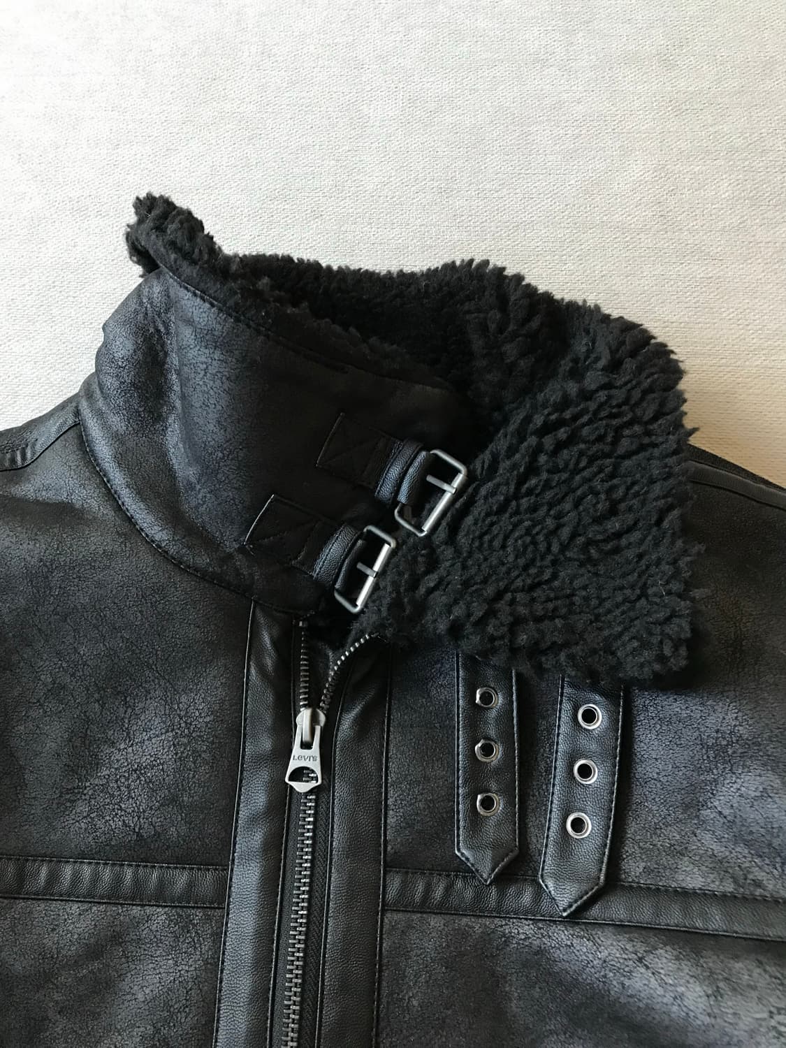 리바이스 블랙 쉐르파 무스탕 상품이미지3