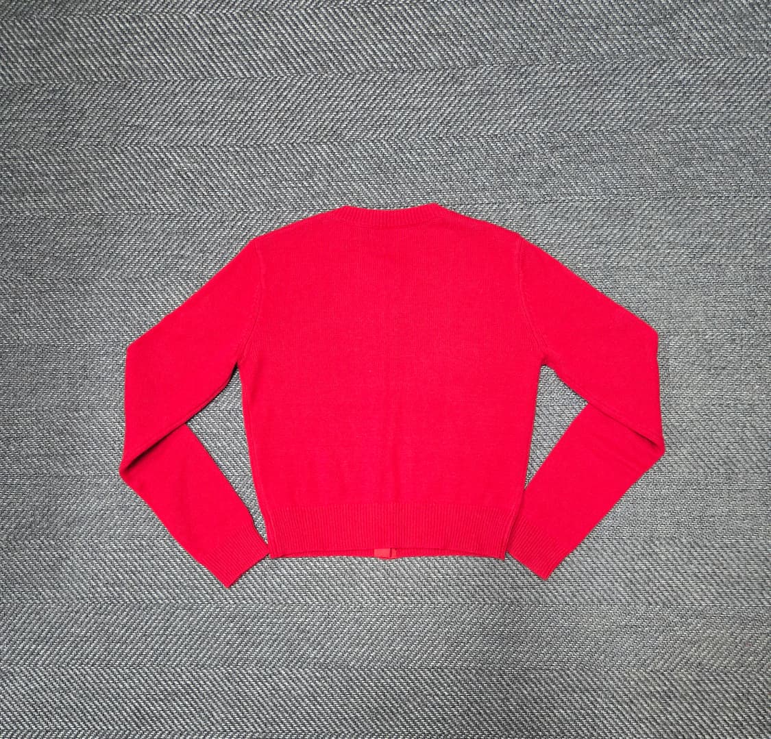 아티드 ARTID 24ss 캐시미어10%울90% 레드 라운드넥 가디건 상품이미지2