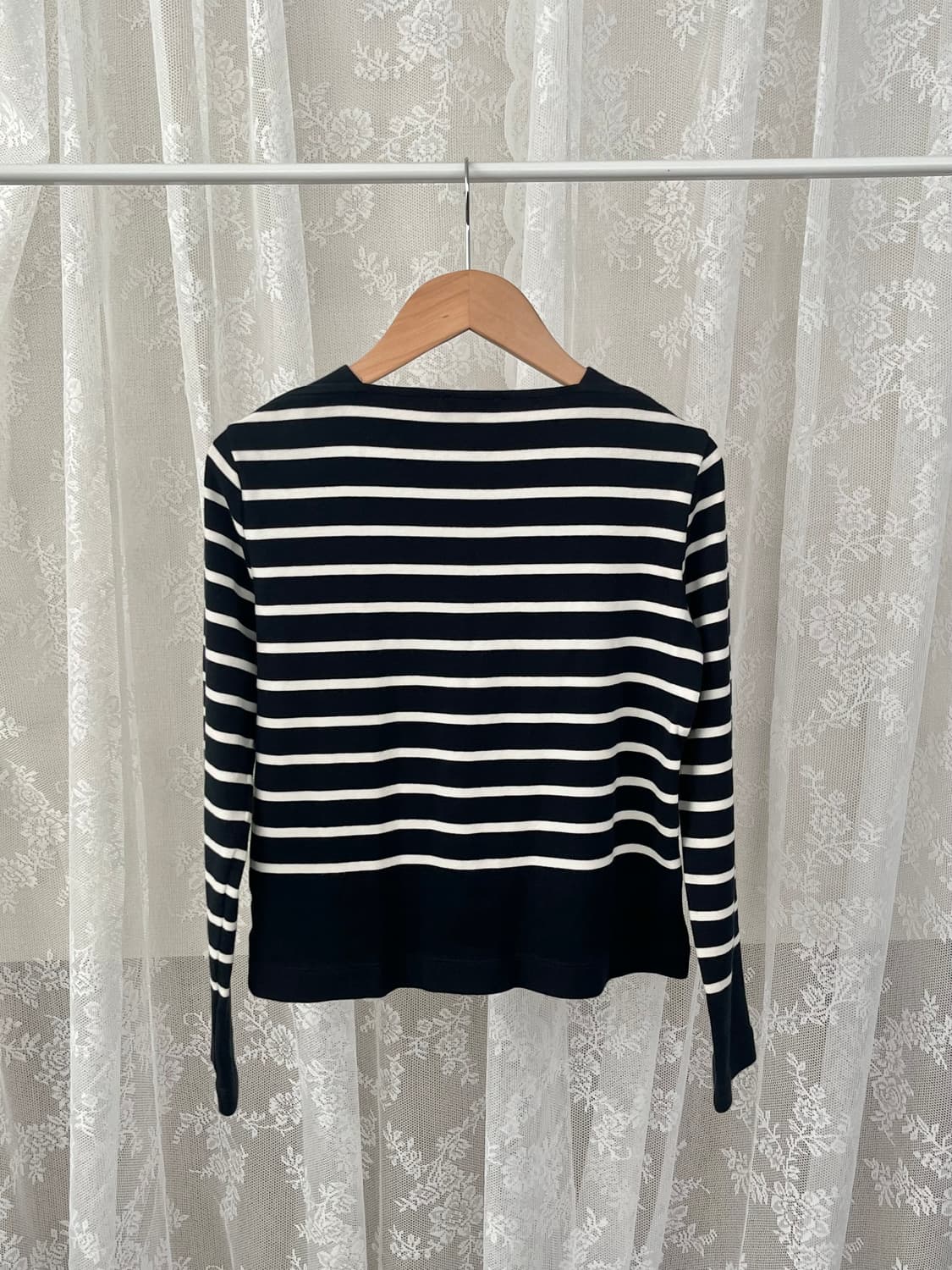 S) 마시모두띠 스트라이프 보트넥 티셔츠 네이비 상품이미지2