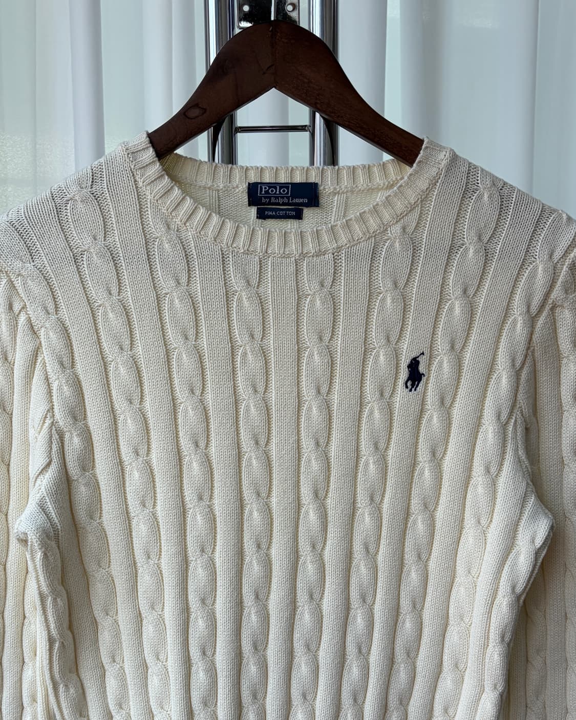 [S]폴로 랄프로렌 꽈배기 케이블 피마 코튼 니트 상품이미지4