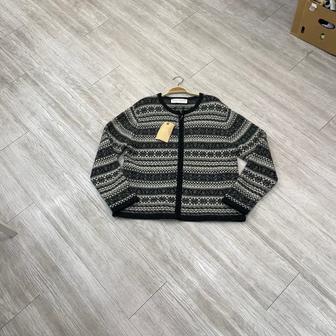 빈티지 북유럽 니트 집업 가디건 노르딕 상품이미지2