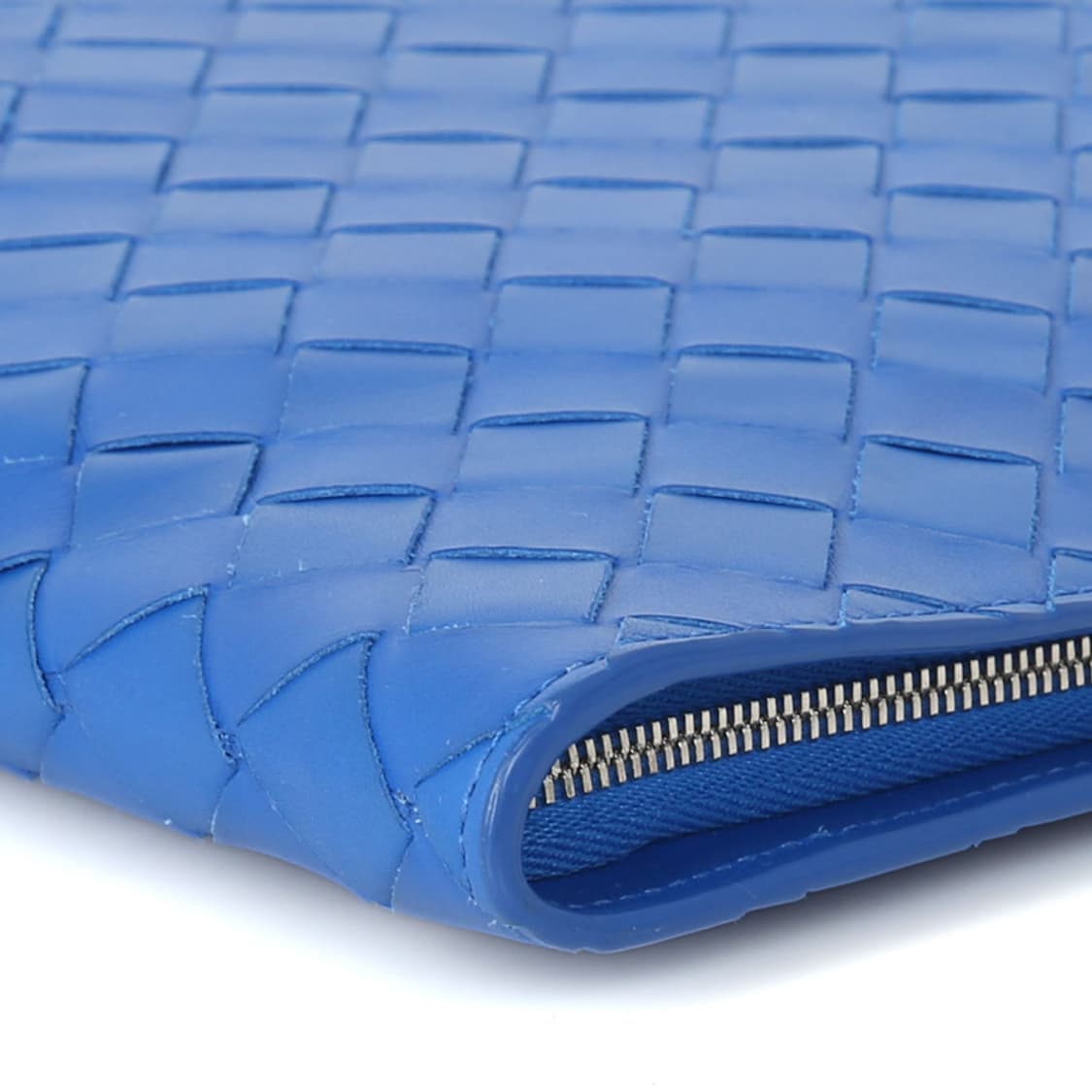 보테가베네타 인트레치아토 블루 지퍼 클러치 607479 상품이미지6