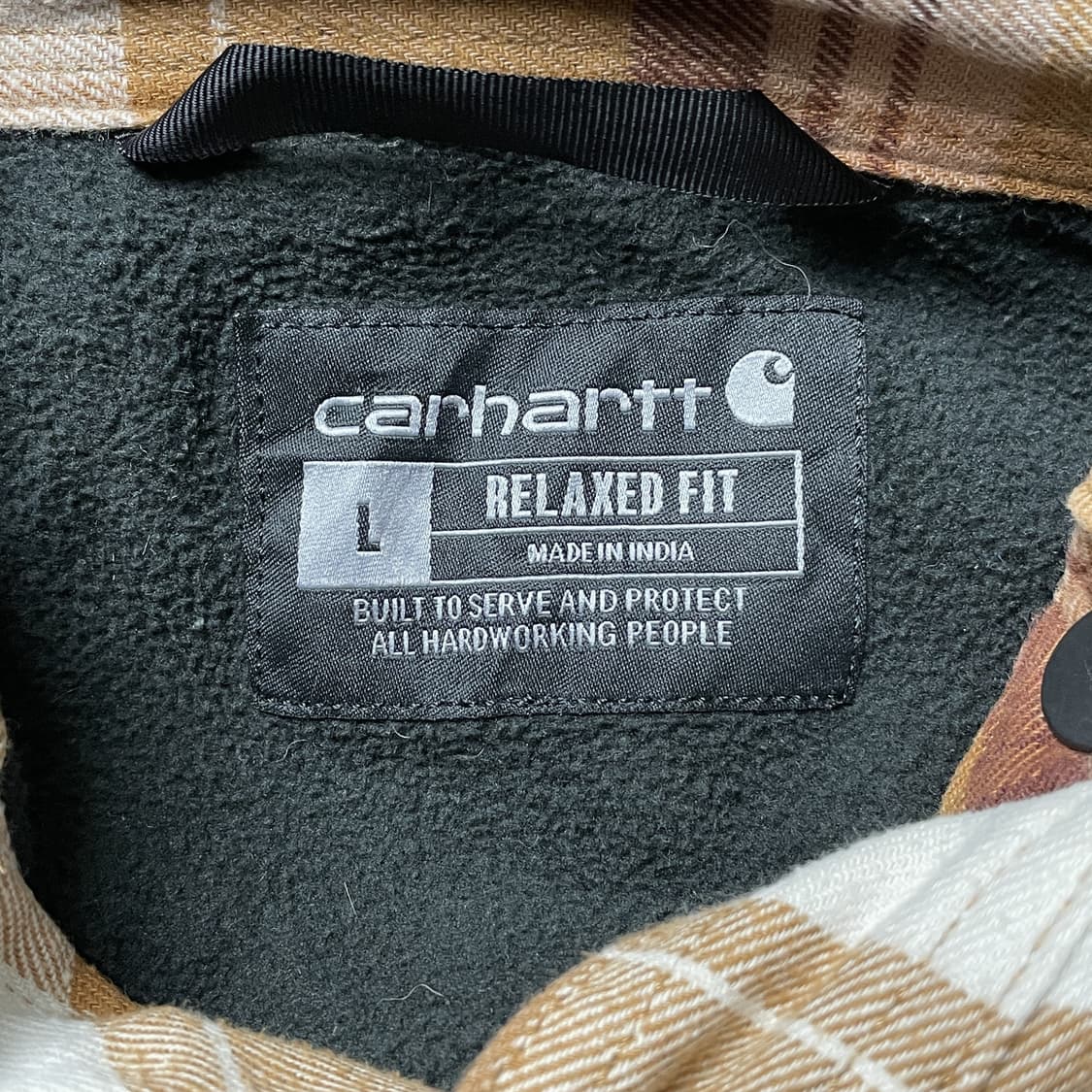 CARHARTT 칼하트 빈티지 브라운 체크패턴 후드 코튼자켓 상품이미지9
