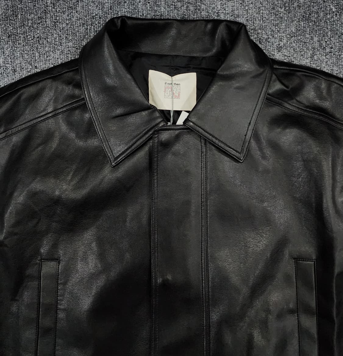 이프낫덴 drew jacket 비건 레더 카코트 자켓 하프코트 상품이미지4