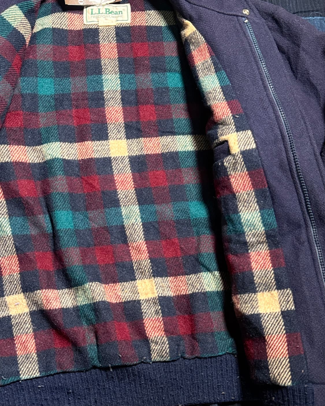 80‘s 엘엘빈 울 해링턴 자켓 M 상품이미지5