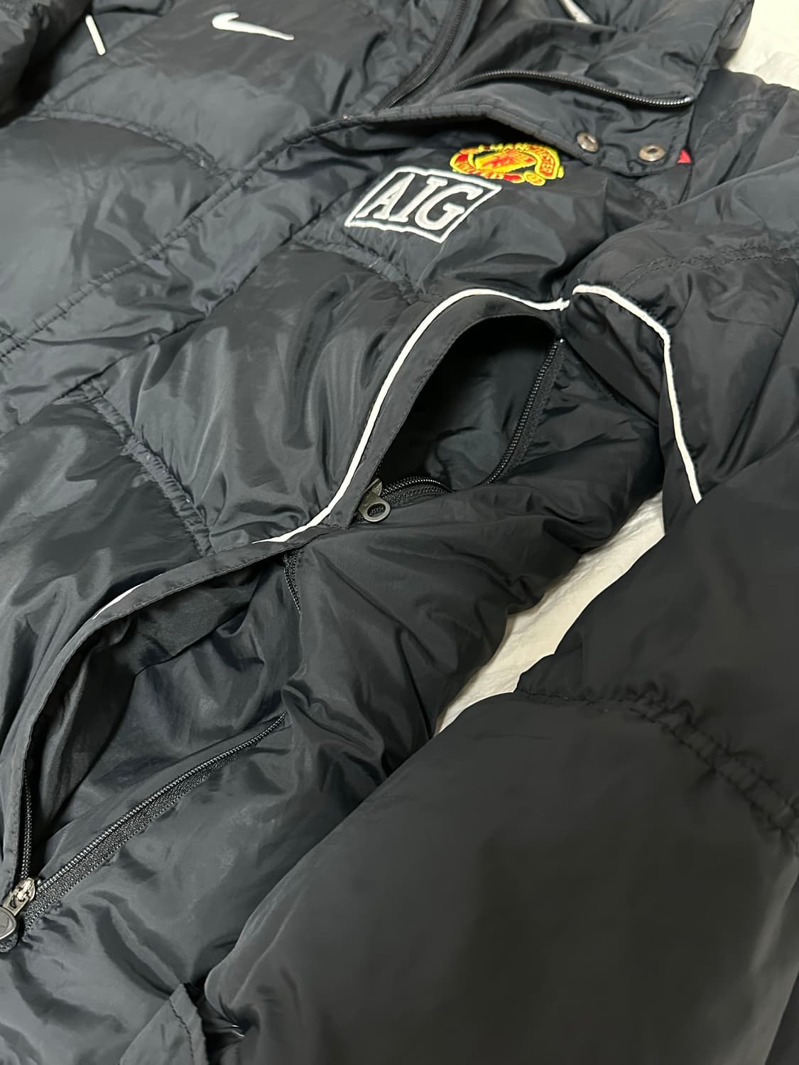 황유시절 AIG 나이키 맨유 패딩 미디움 축구 상품이미지8