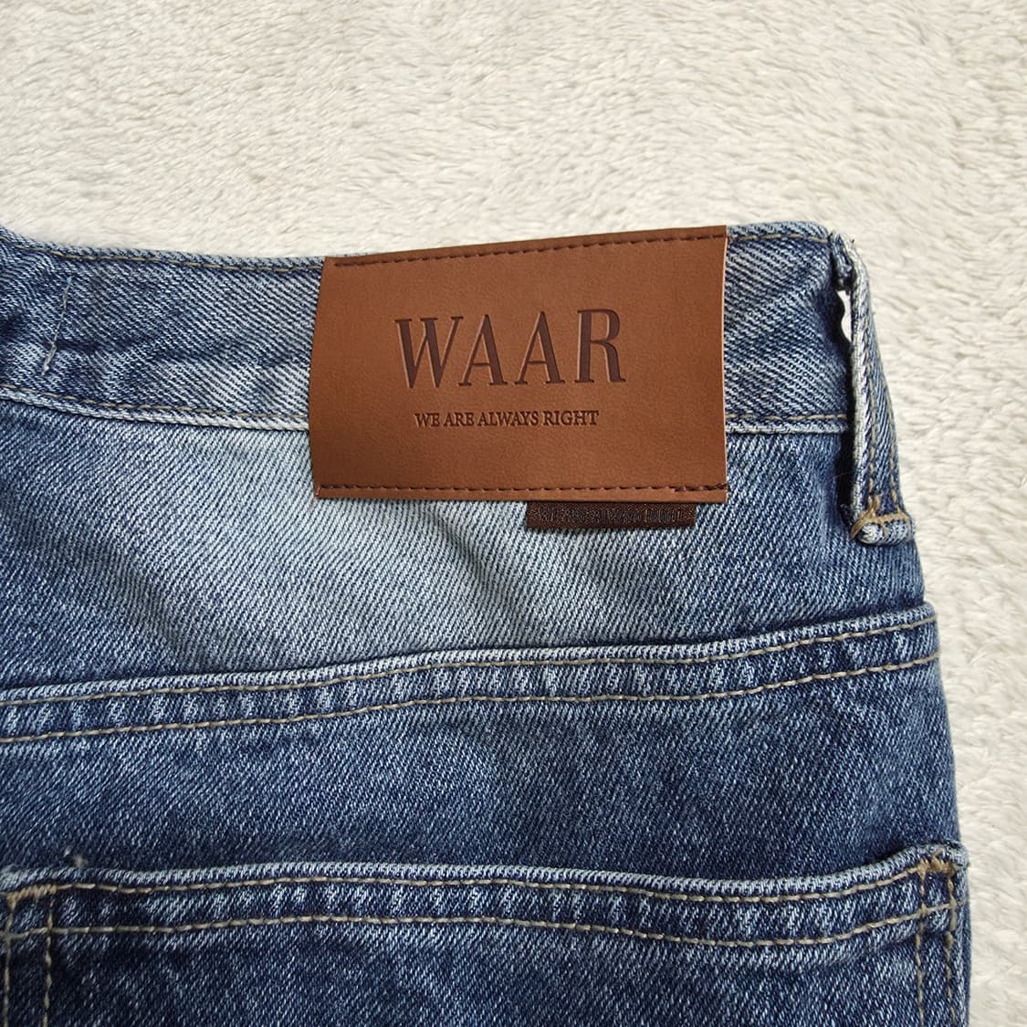 (L)WAAR 와르 워싱 와이드 데님 팬츠 상품이미지4