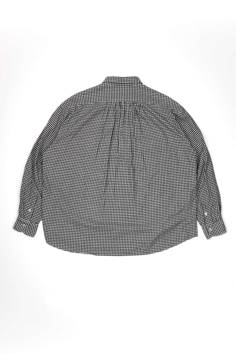 Porter classic 플란넬 깅엄 체크 롤업 셔츠 블랙 상품이미지5