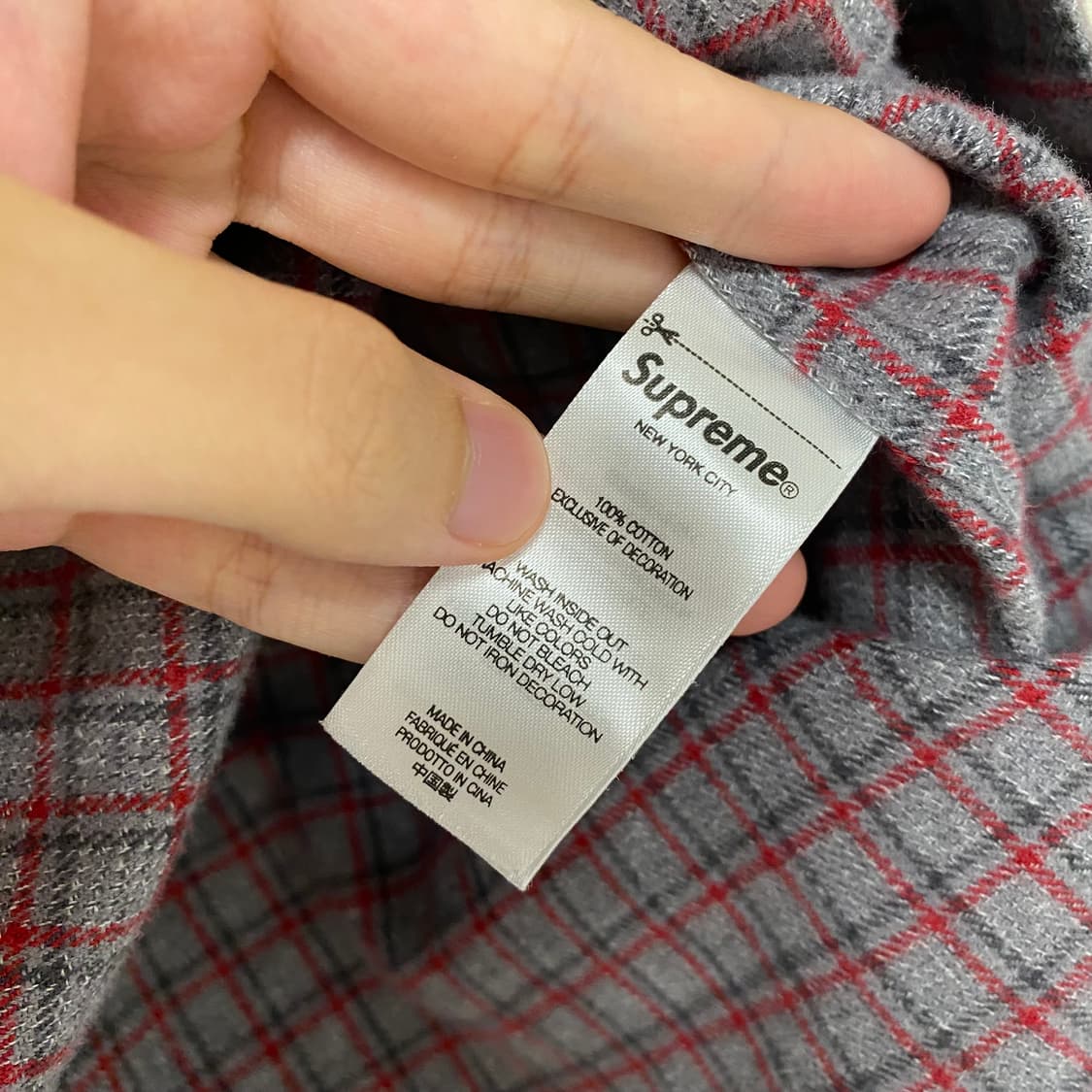 슈프림 x 언더커버 23ss 플란넬 체크 반팔 셔츠 그레이 L 상품이미지6