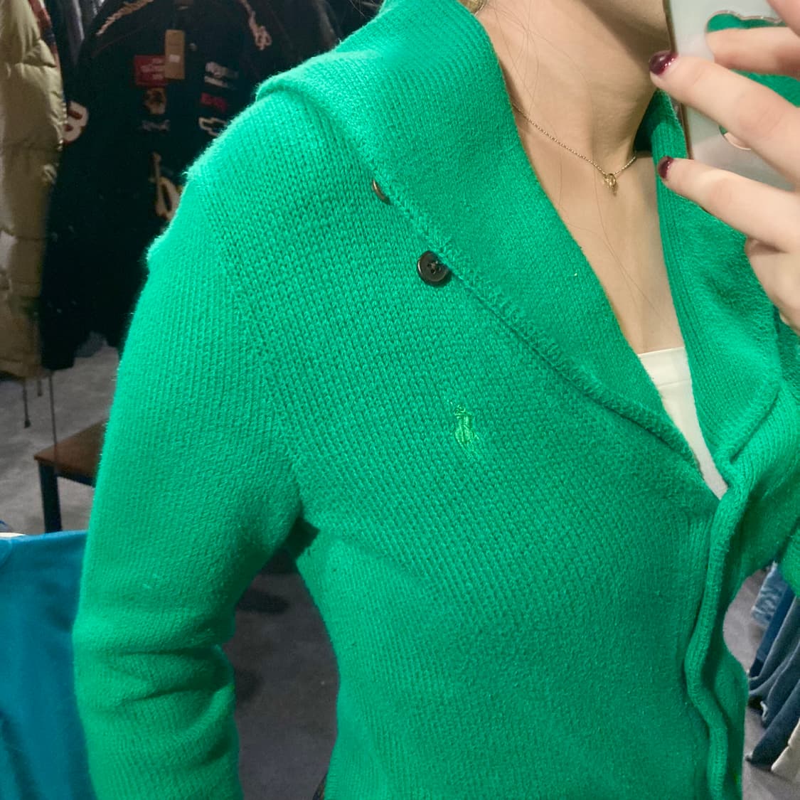 [IM] 폴로 랄프로렌 브이넥 니트 가디건 그린 상품이미지4