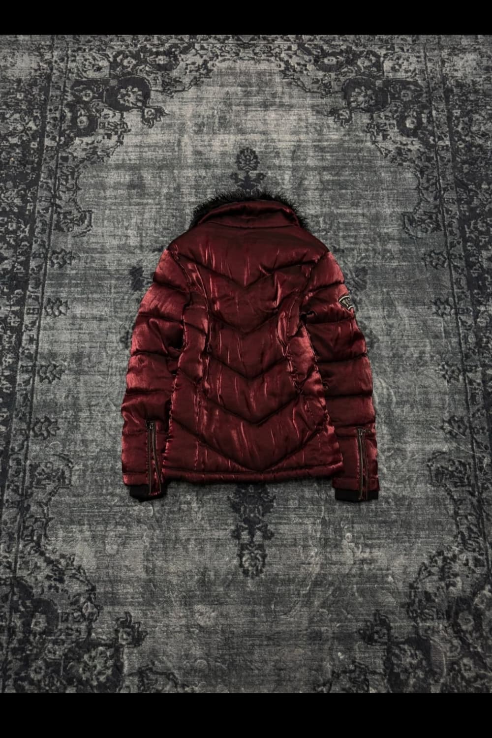 Travas 00s vkei satin fur down jacket
 상품이미지4