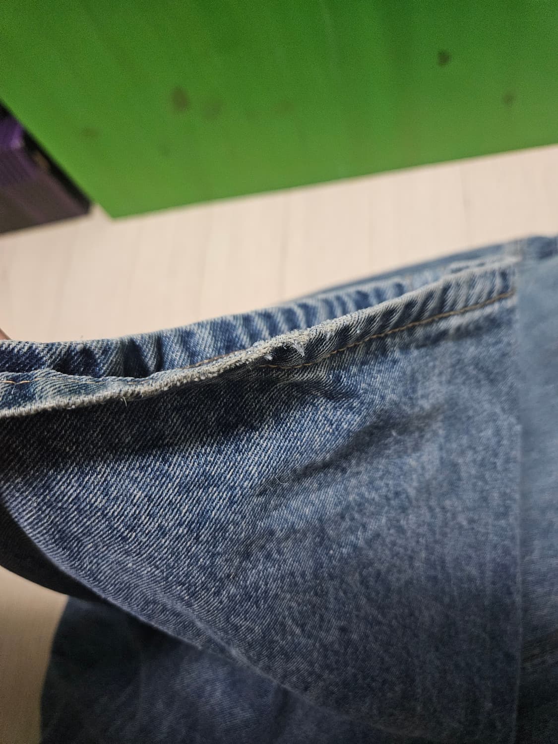 위캔더스 open seam 데님팬츠 XL 팝니다 상품이미지3