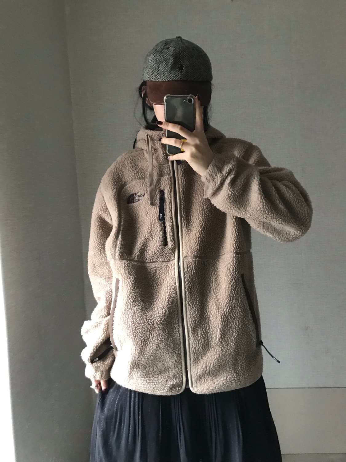 노페 베이지브라운 후리스 상품이미지4