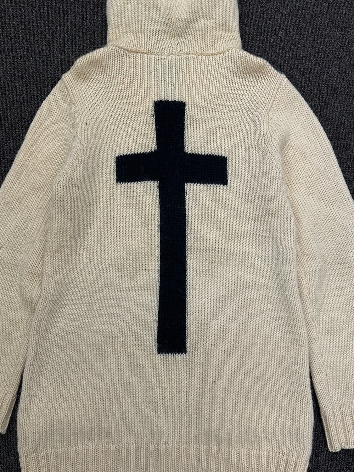 M)Peace now Japanese vintage 여성 패치 니트집업 상품이미지7