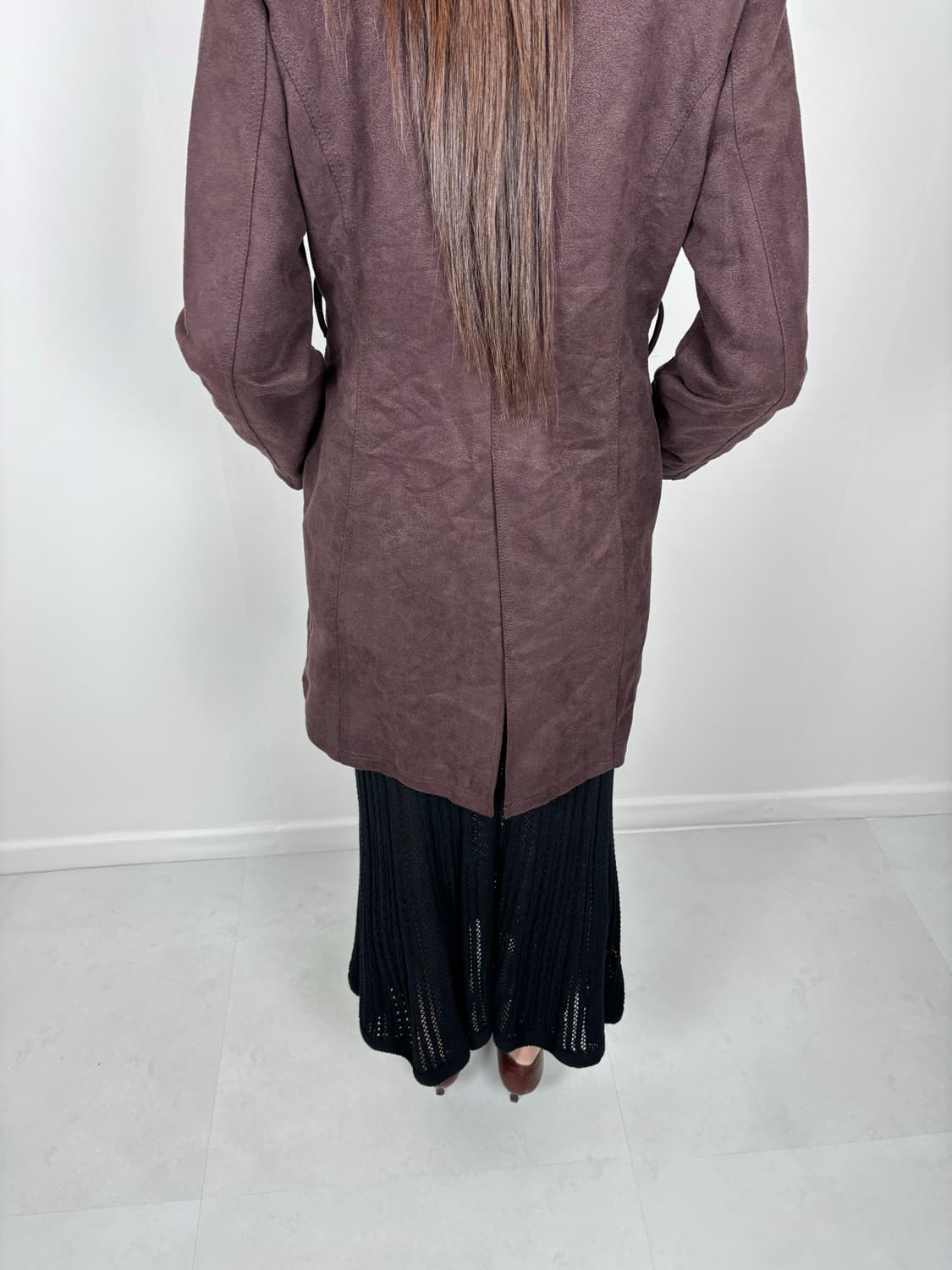 BROWN BURGUNDY SUEDE JACKET 상품이미지3