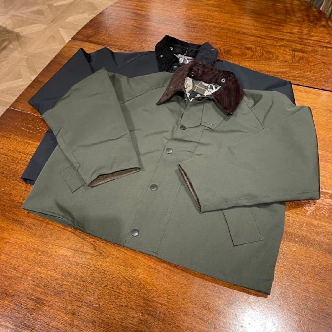 (새상품) 바버 빔즈 콜라보 별주 더블레이어 트랜스포트 38 자켓 네이비 상품이미지9