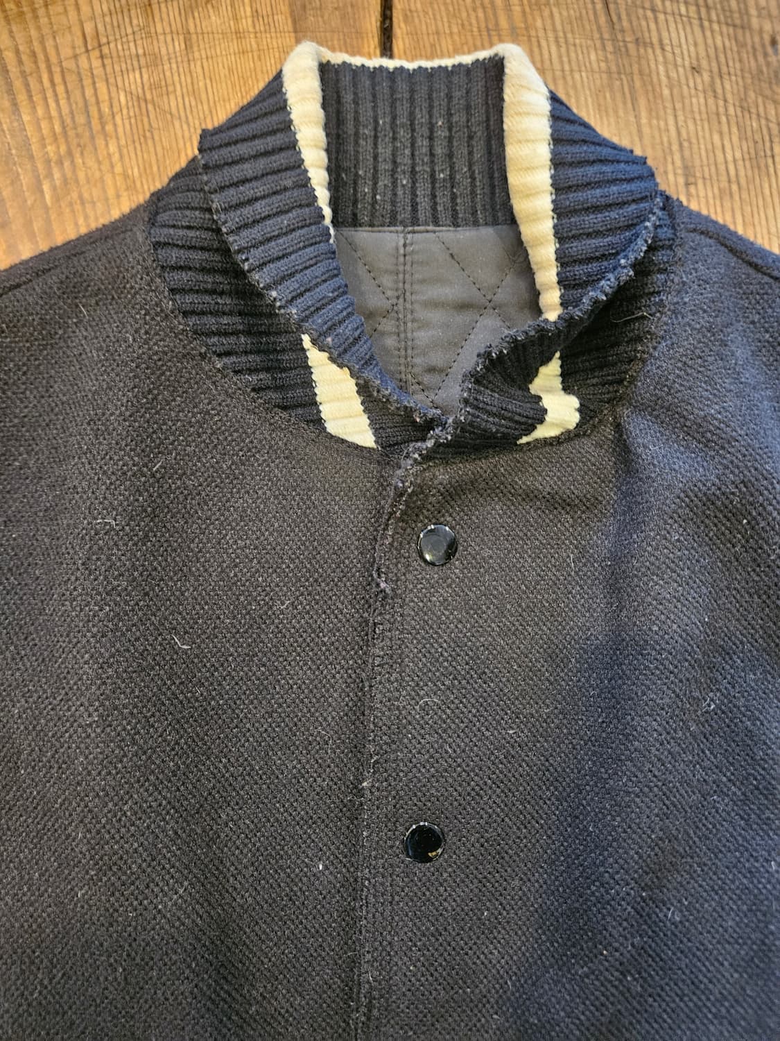 바시티 레더  자켓 상품이미지3