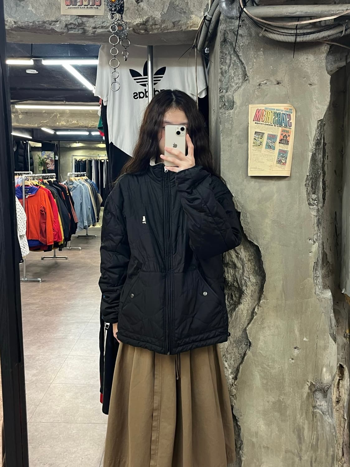 예일 리버시블 퀄팅 자켓 블랙/그레이 L #csz2214 상품이미지2