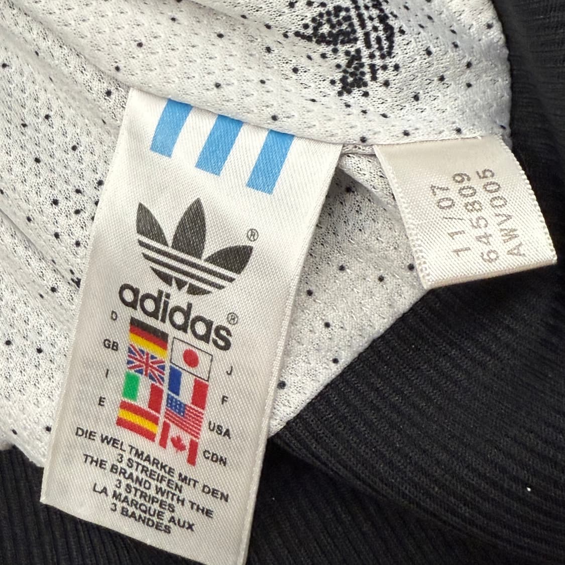 [정품/85] 아디다스 블랙 3선 바람막이 자켓 b15 상품이미지6