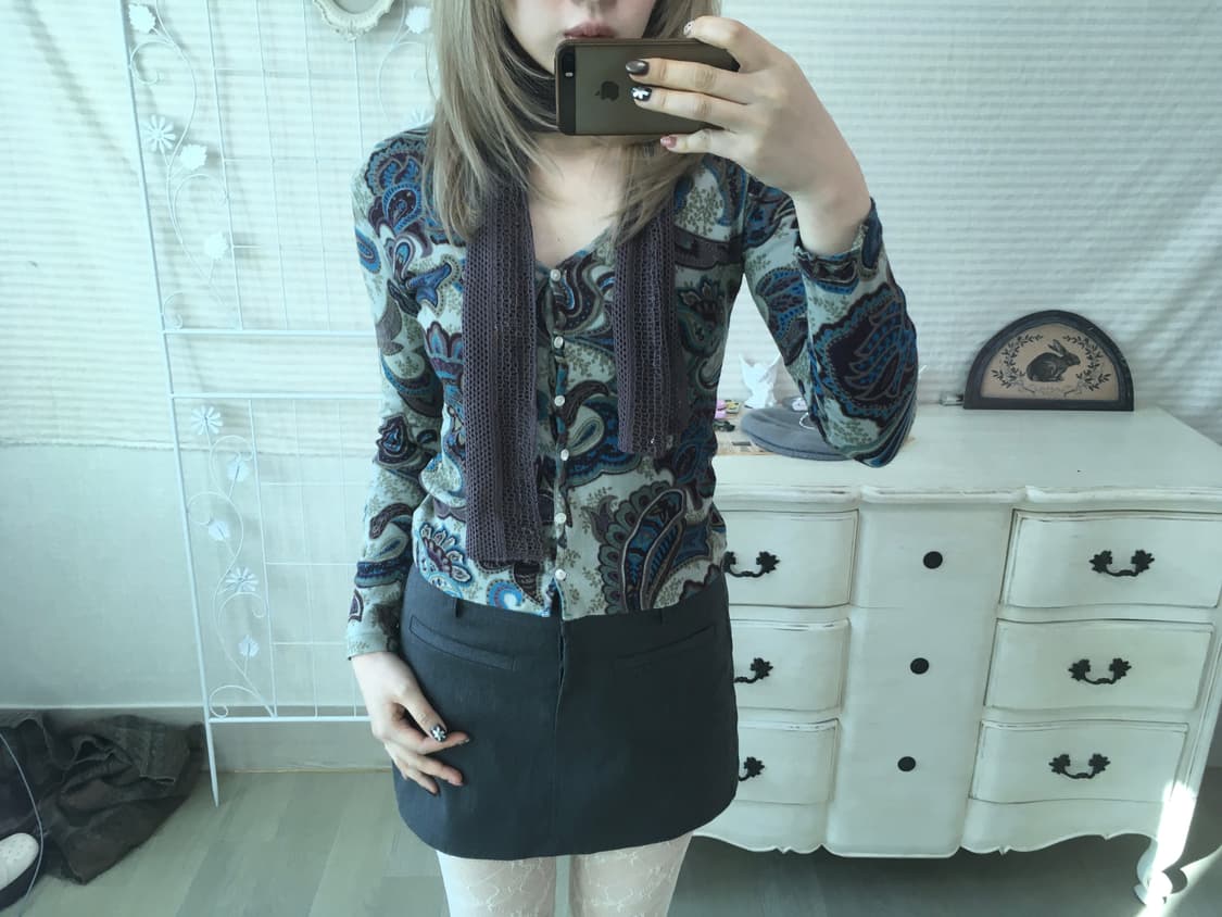 Set)오리엔탈 패턴 가디건 + 머플러 상품이미지1