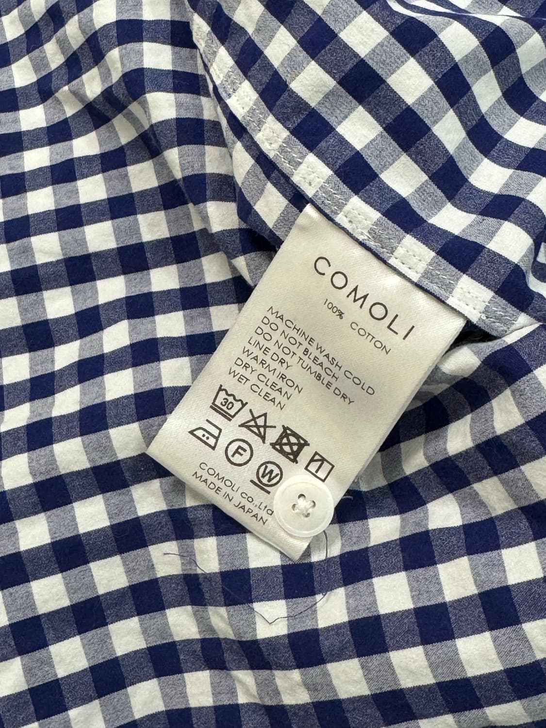 코모리 17ss 깅엄 체크 셔츠 상품이미지4