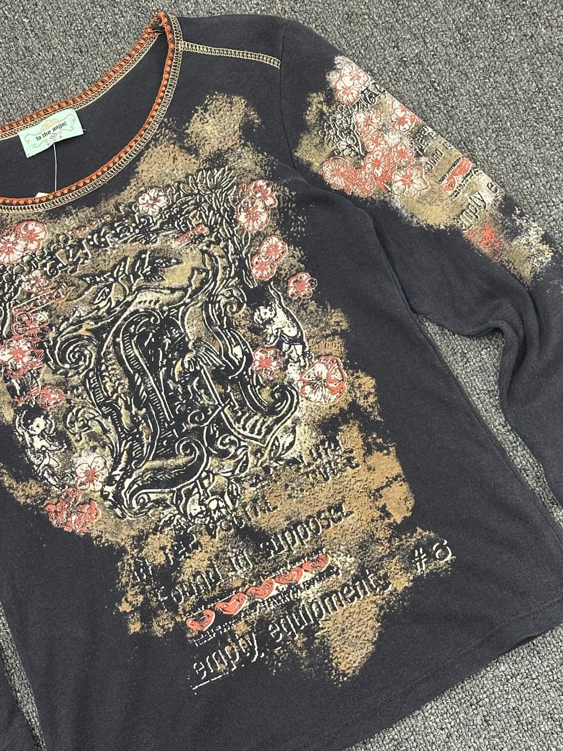 OS)To the angel vintage 여성 프린팅 롱슬리브 상품이미지2