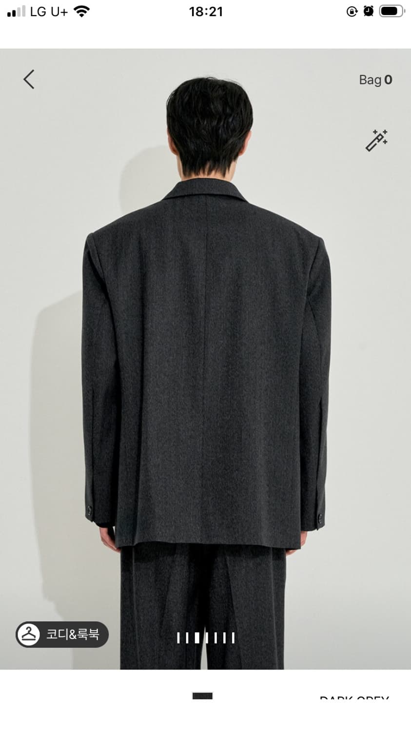 시스템 옴므 울 오버사이즈 셋업 자켓 상품이미지2