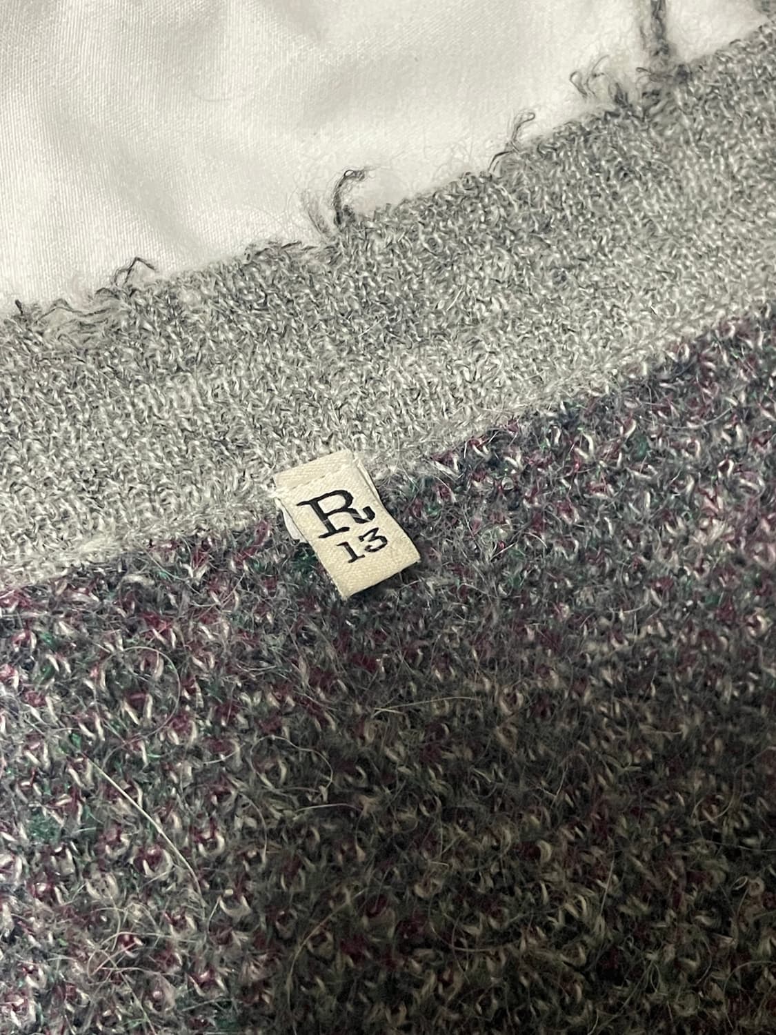 R13 아가일 패턴 가디건 상품이미지5
