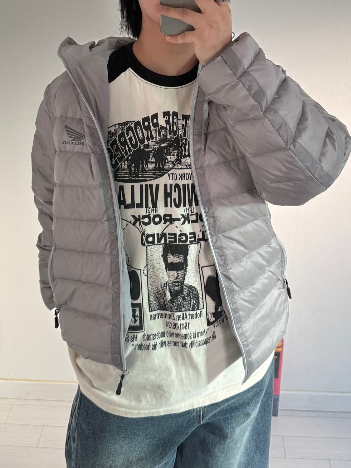 플리마켓🔥 혼다 스톰 쉴드 파카 라이트 그레이 상품이미지1