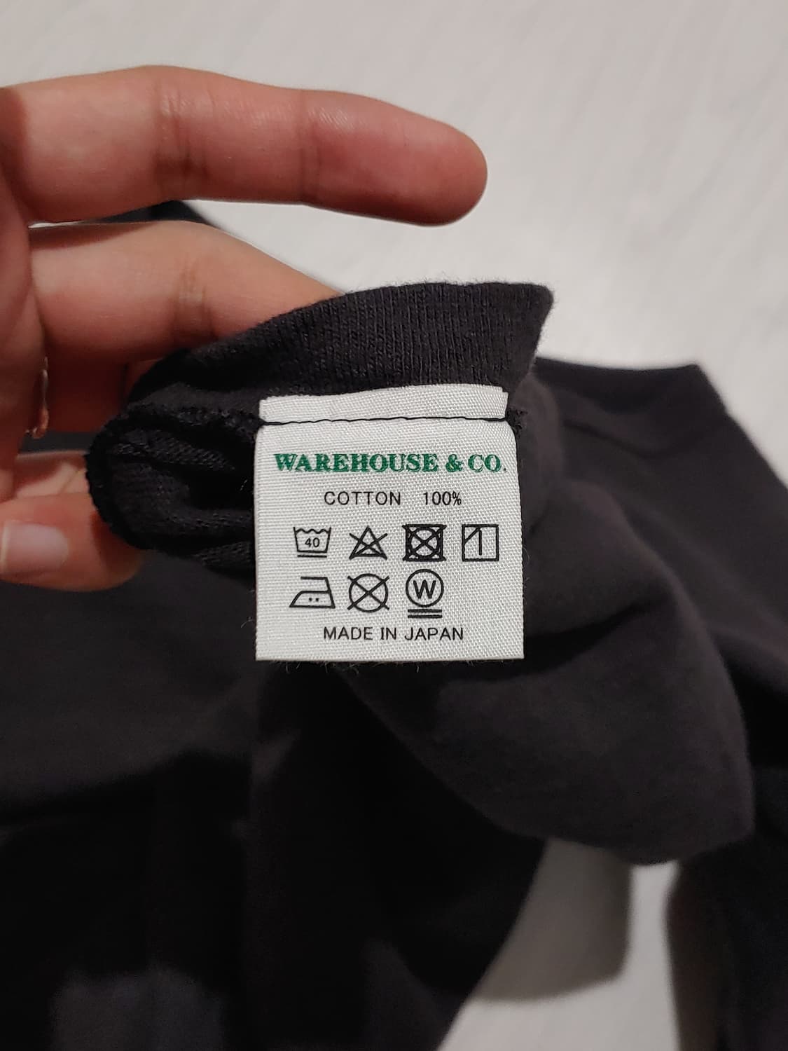 웨어하우스 4601 헨리넥 반팔 블랙 색상 상품이미지4