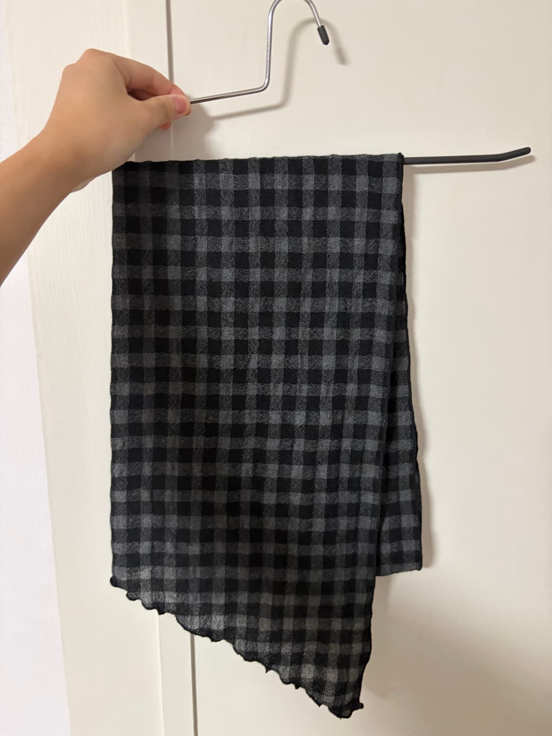 Wardrobe41 Long Scarf (Wool Tartan Grey) 상품이미지1