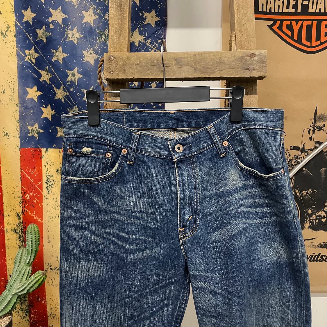 00s 리바이스 552 재팬 라인 워시드 스트레이트 데님 팬츠 상품이미지3