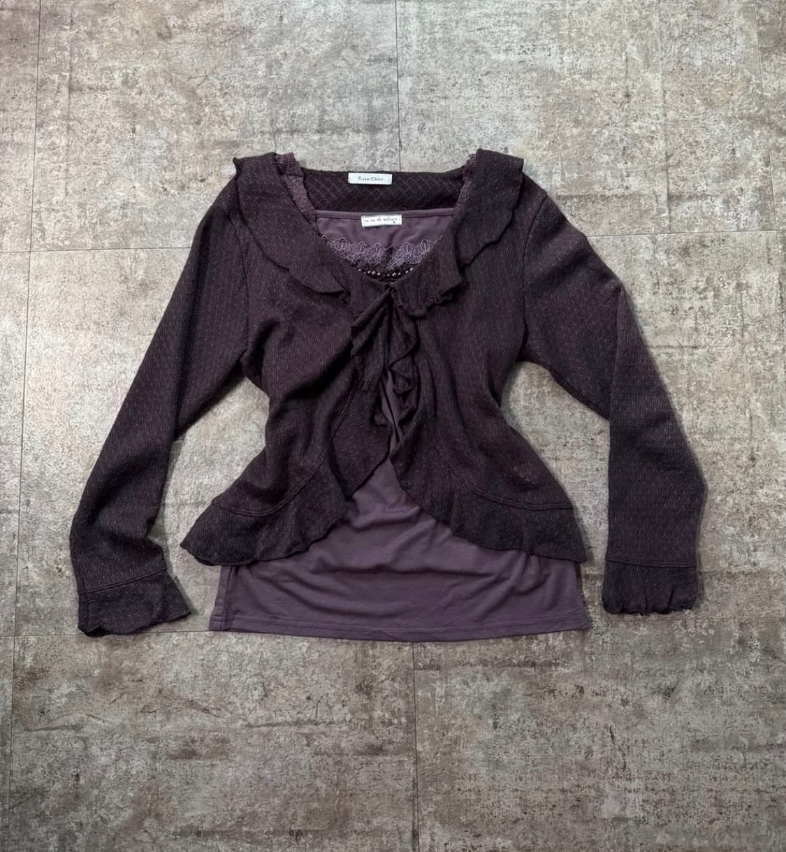 Rosa cherry 러플 가디건 상품이미지6