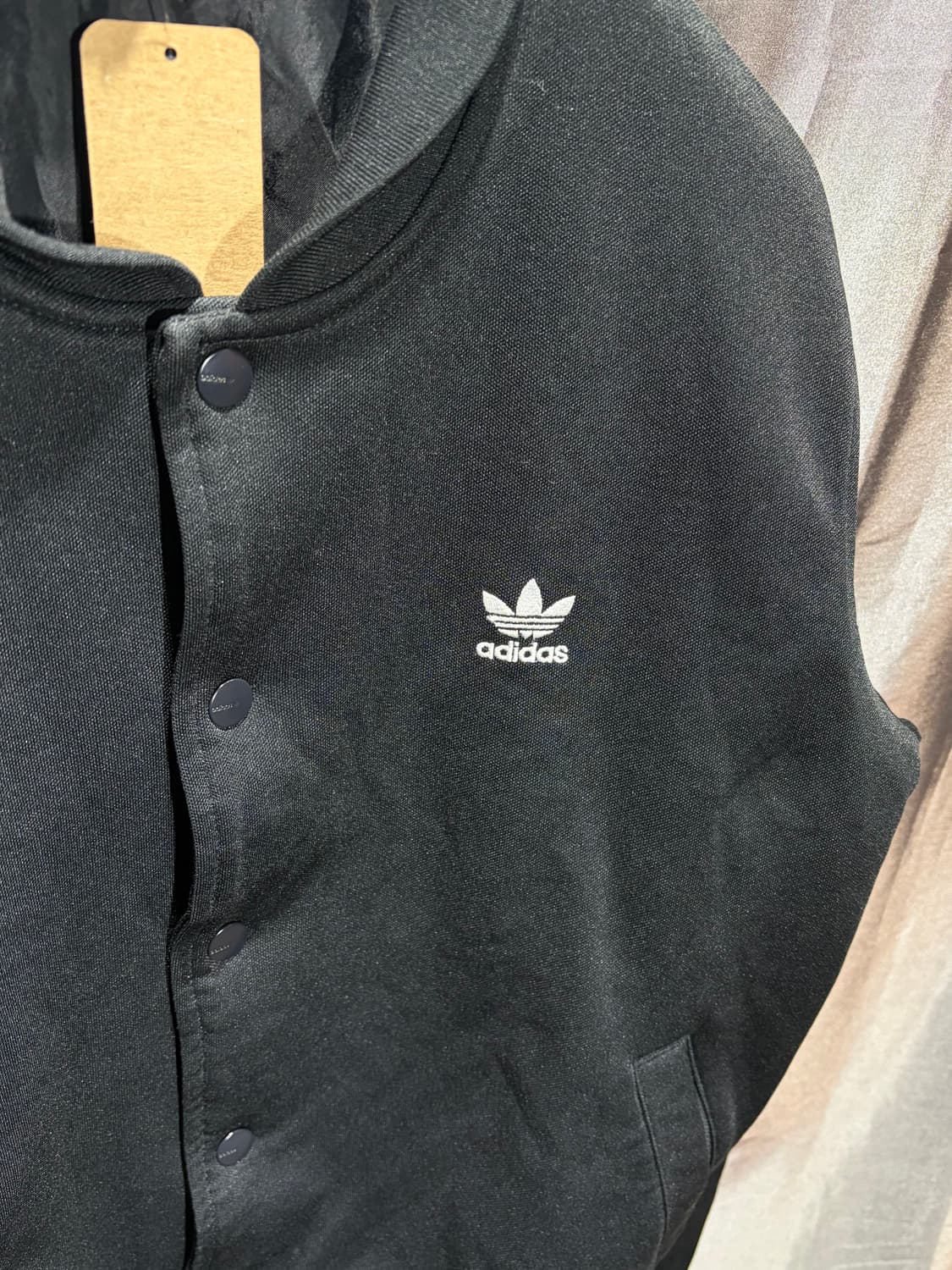 L 아디다스 파이어버드 빅로고 코튼 블랙 블루종 상품이미지6