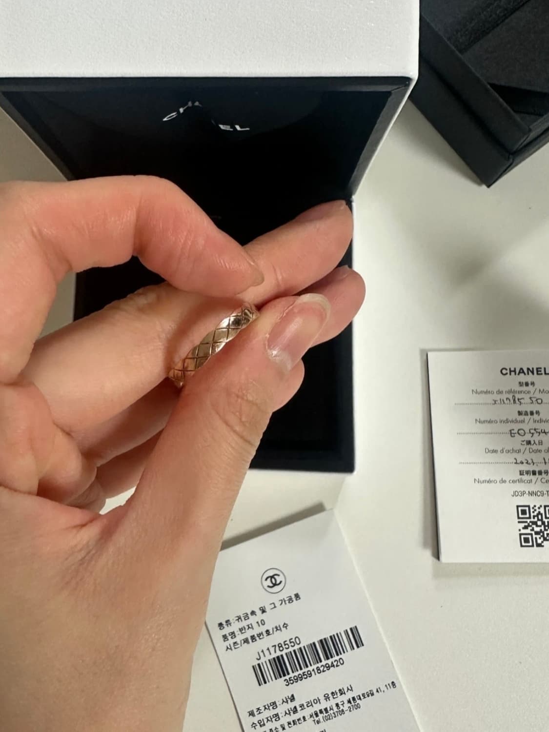 샤넬 코코크러쉬 반지 미니 베이지 골드 50호 상품이미지3