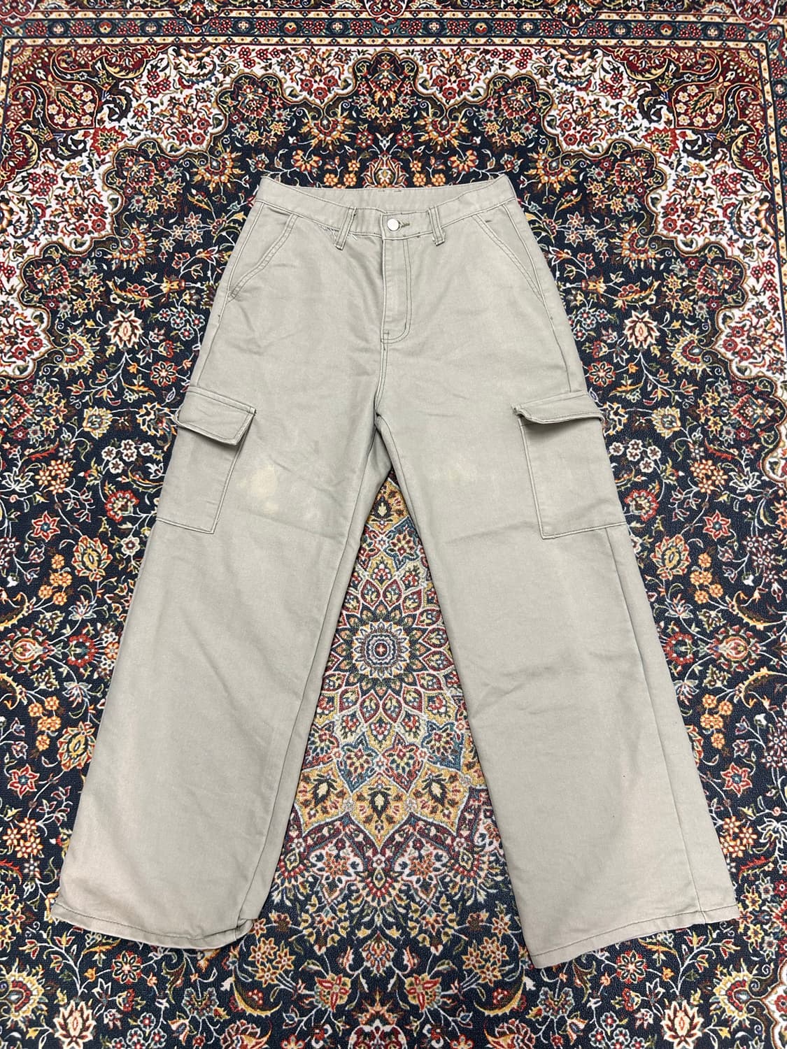 워셔블 카고 데님 팬츠 남여공용 상품이미지1