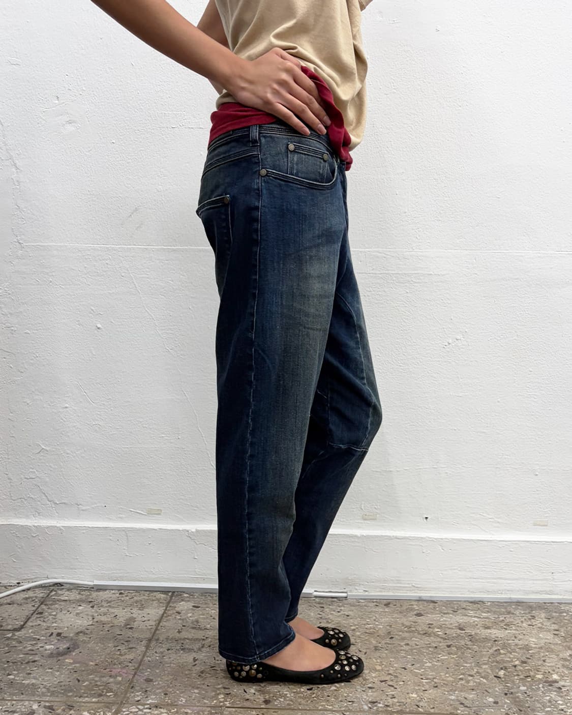 닐바렛 커브드 패널 데님 팬츠 상품이미지3