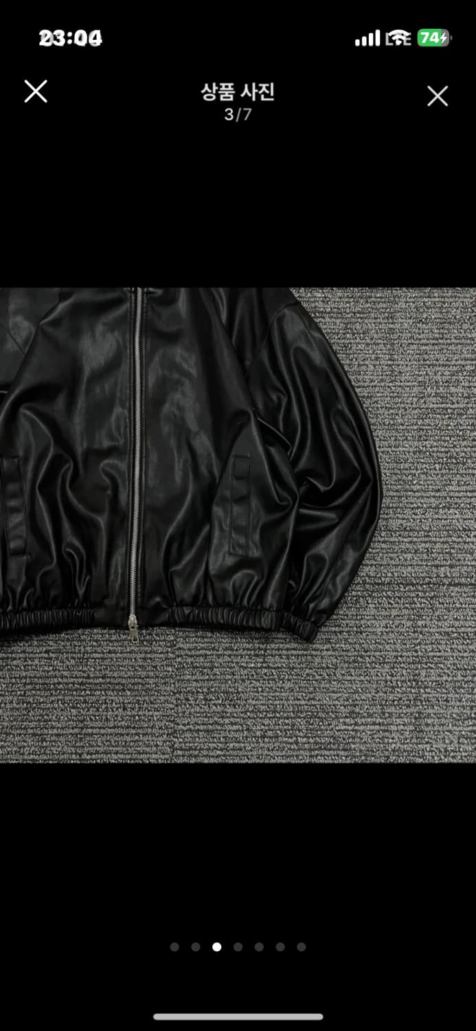 투웨이 오버핏 가죽 레더 자켓  상품이미지3