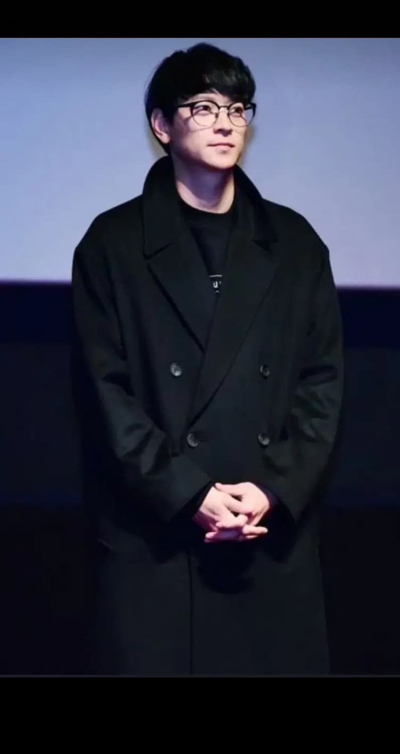 L) 인사일런스 X 분트 울 캐시미어 블렌드 더블 코트 자켓 블랙 강동원 상품이미지1