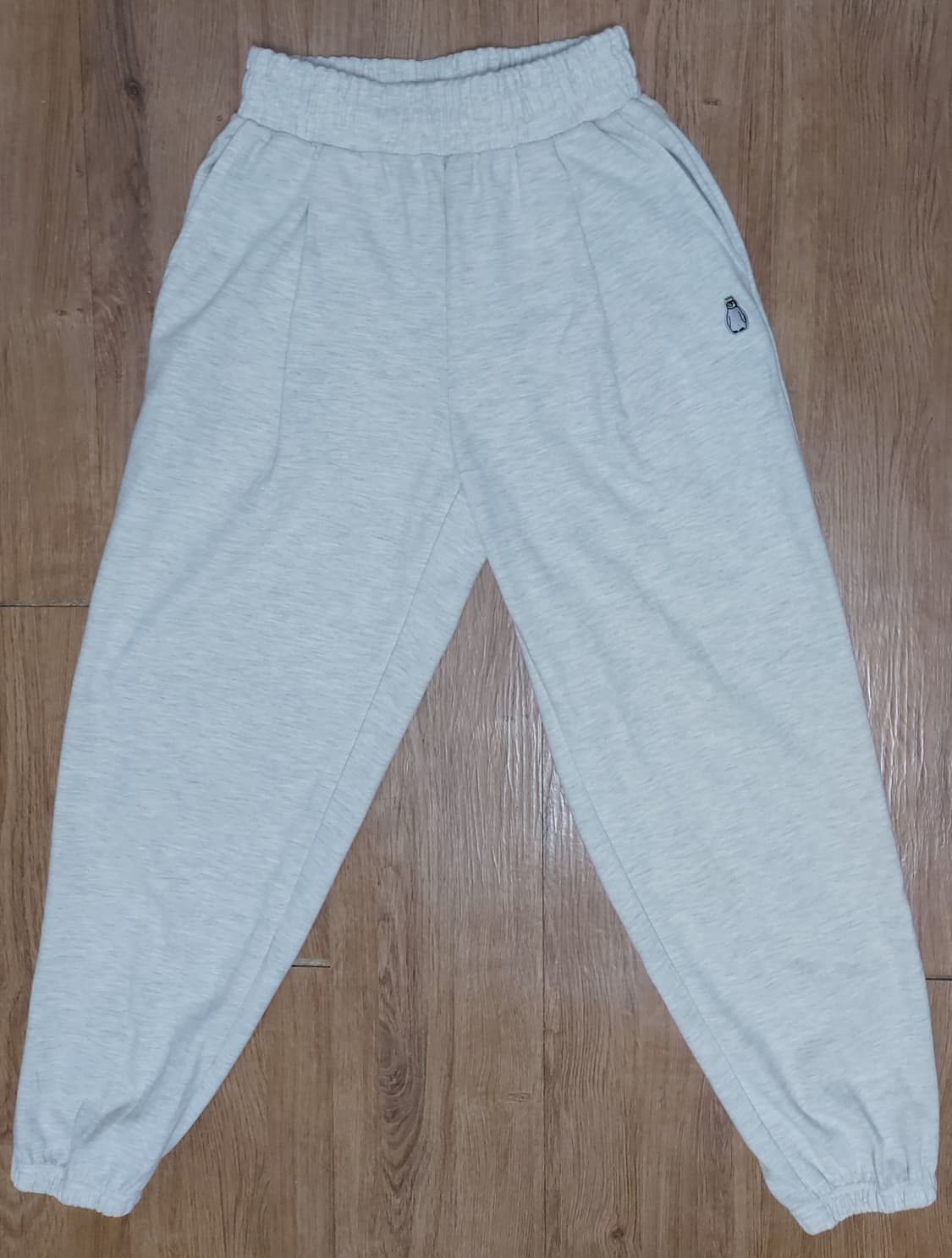 원턱 와이드 스웨트 조거팬츠 오트밀 상품이미지3