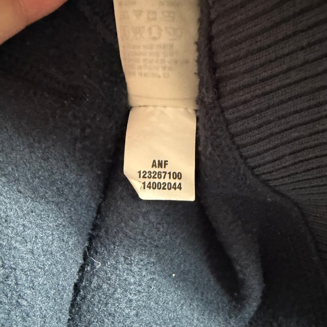 A&F 아베크롬비 로고 네이비 후드집업 NY(S) 상품이미지6