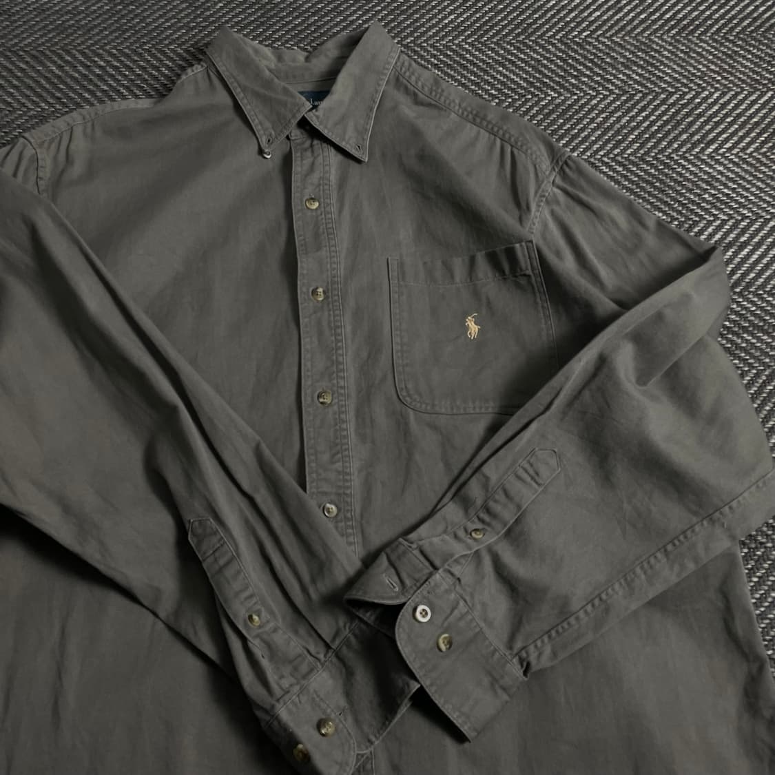 폴로 랄프로렌 포니 박시핏 카키 셔츠o 3817 상품이미지5